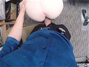 Katy kiss caught by dangled mall cop and penetrated deep
